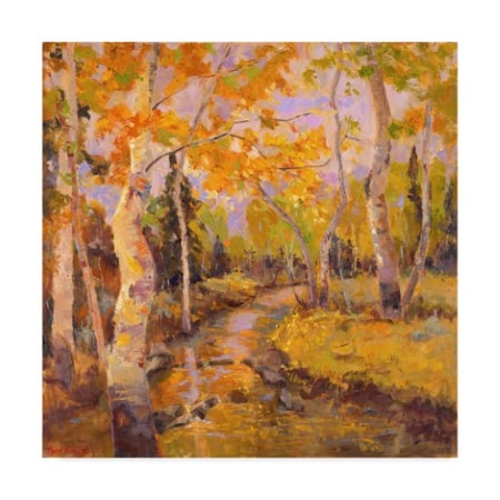 Nanette Oleson 'Four Seasons Aspens Iii' Canvas Art,35x35